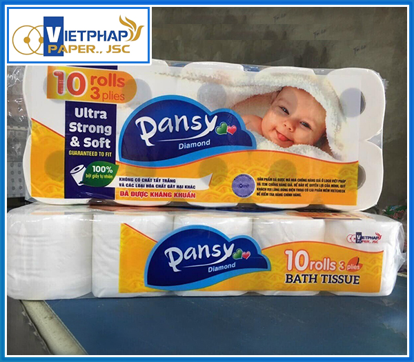 Giấy vệ sinh Pansy 10 cuộn em bé